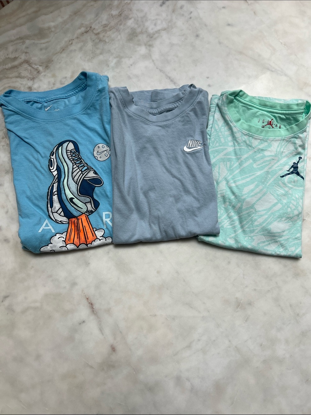 Nike Boys' xl Light Blue & Aqua Short Sleeve Tees - 3-Pack